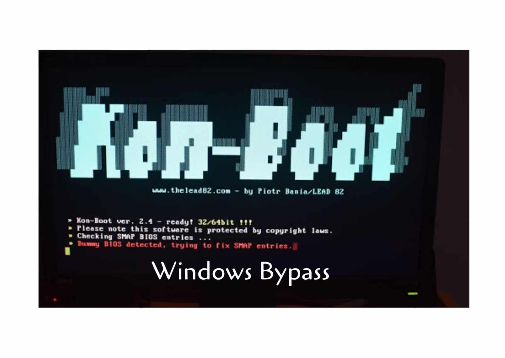 can kon boot bypass ad user password